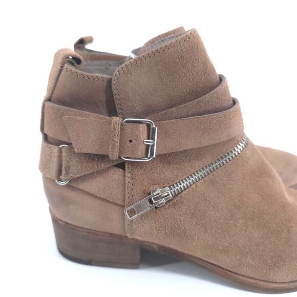 Dolce Vita Meggie Boho Western Double Strap Buckle Wood Block Stacked Heel 6 - Picture 9 of 11